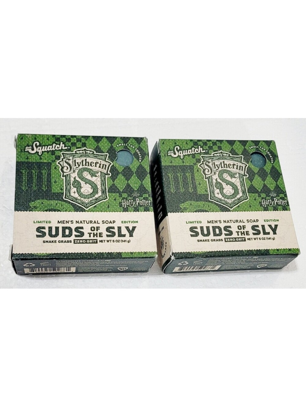 Dr Squatch  Slytherin " Suds Of The Sly "  5 Oz Harry Potter Limited  ( 2 Bars )